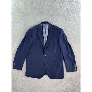 Guy La Ferrera Suit Jacket 42 R Blue Wool Birdseye Luxury Loro Piana Italy Sport